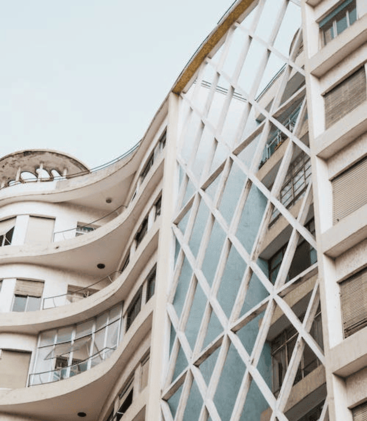 Tall modern office building exterior