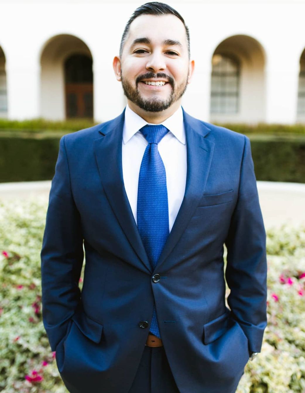 Professional headshot of businessman in suit
